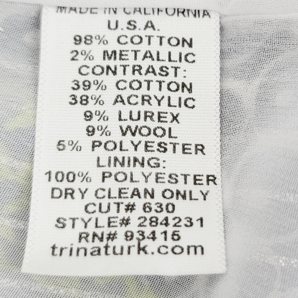 Trina Turk Metallic Brocade Printed Sleeveless Shift Dress Size Medium - Picture 11 of 11